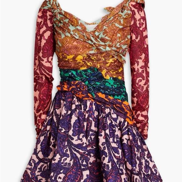 Zimmermann Dresses & Skirts - Zimmermann Multicolor Paisley Lace Mini Dress